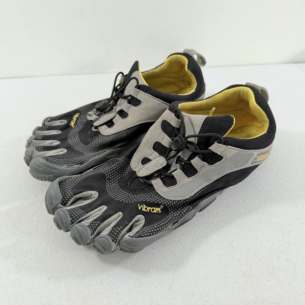 Vibram Fivefingers Men's Black & Yellow Bikila LS Shoes EU 41 Men's 8-8.5